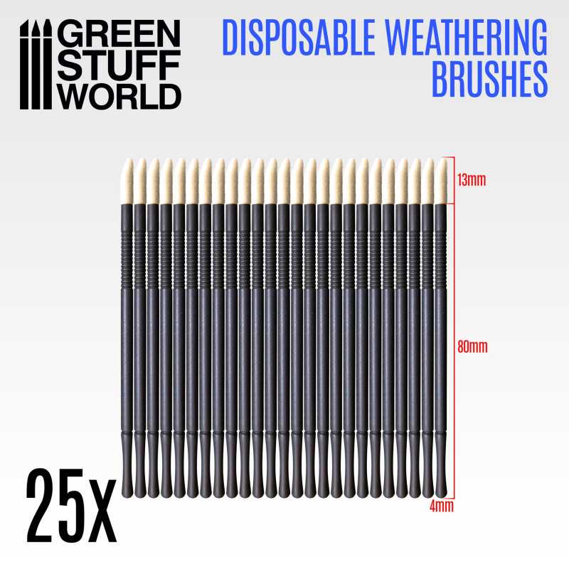GSW 25x Disposable Weathering Brushes