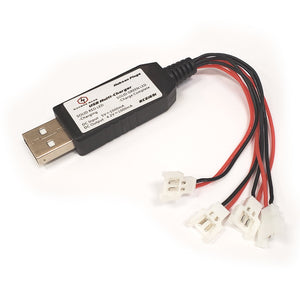 USB Multi-Charger for Charging Up To 4 1S Lipo Batteries at Once, Hubsan Connector