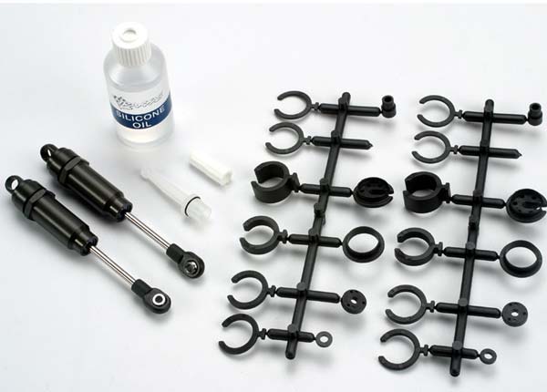 2660 Traxxas Hard Anod. PTFE (Formally Teflon but they threatened to sue) Coated Big Bore Frt Shock Set (Long)