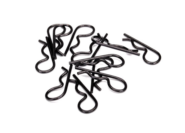 3934A Traxxas Body clips, heavy duty (black) (12)