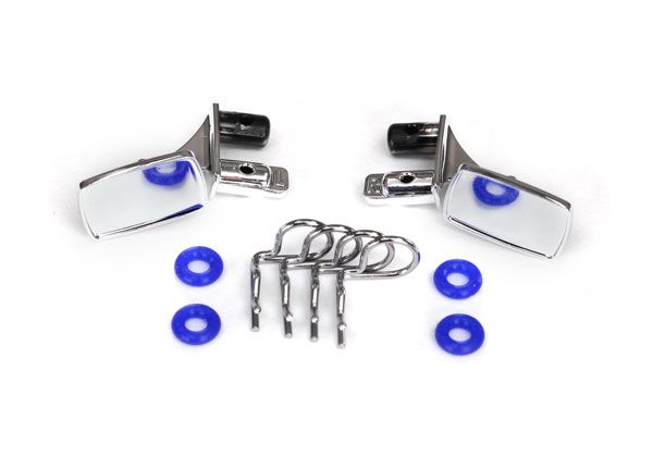 8133 Traxxas Mirrors, side, chrome (left & right)/ o-rings (4)/ body