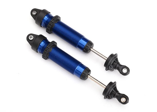 8460X Traxxas Shocks, GTR, 139mm, aluminum (blue-anodized)