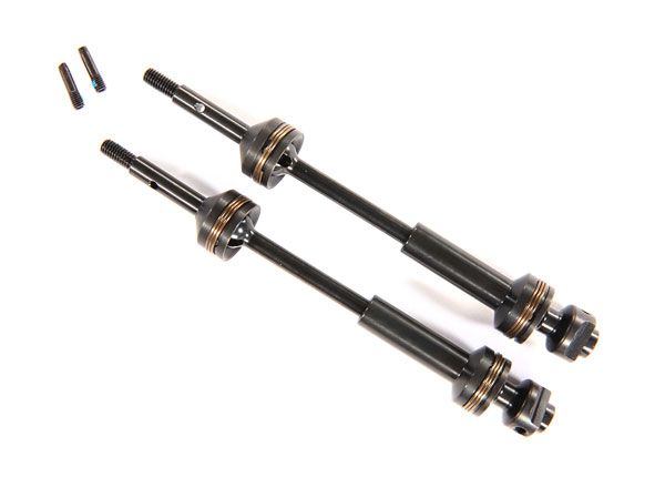 9052X Traxxas Driveshafts, rear, steel-spline constant-velocity