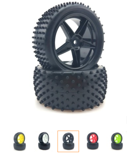 1/10 Buggy Tires 4PC Set W/Rims Foams