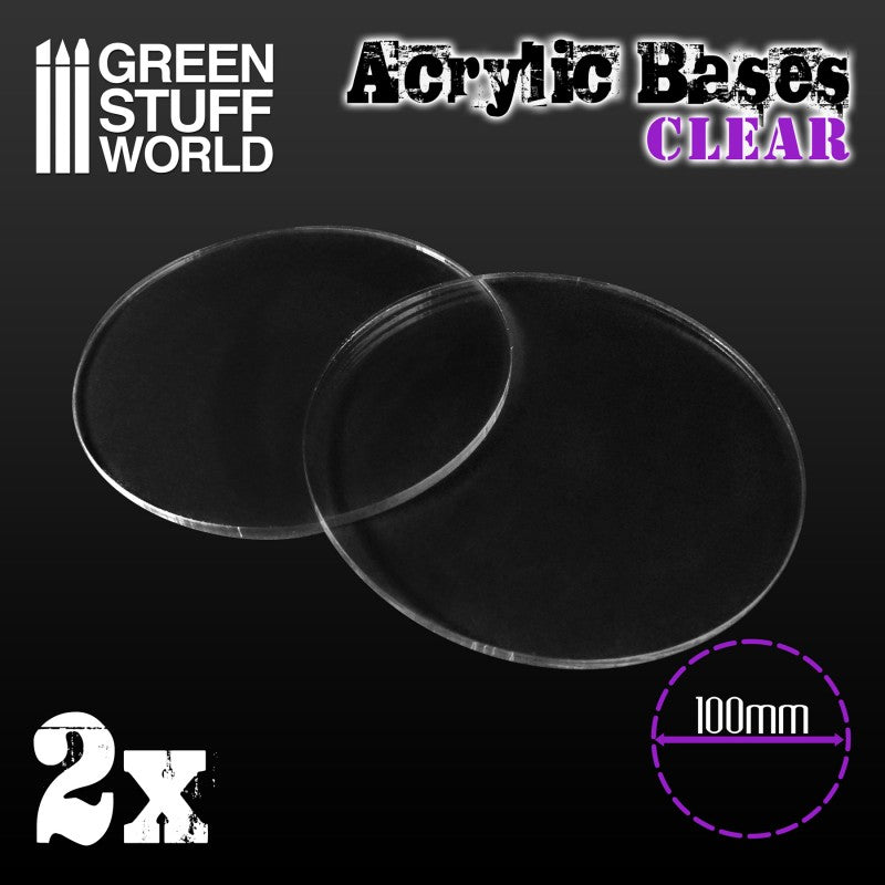 Acrylic Bases - Round 100 mm CLEAR