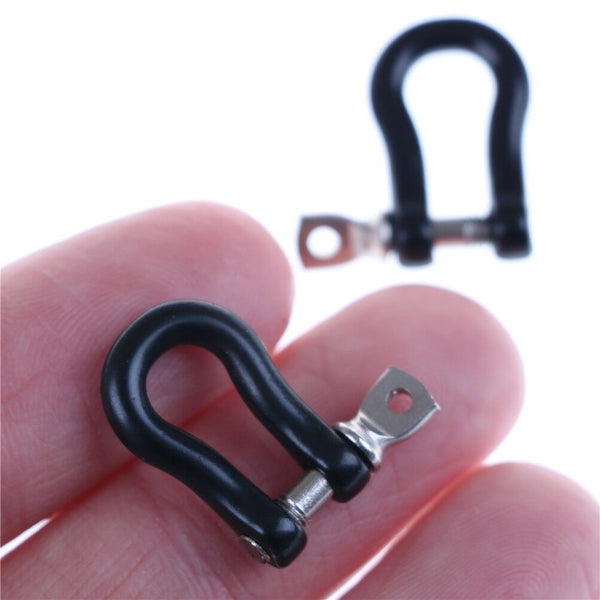 HPD 1/10 RC Scale Accessories Tow Shackle Hooks Metal Set Of Two (2) Black