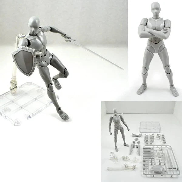 1/12 Scale Posable Humanoid Action Figure Set Body Kun DX