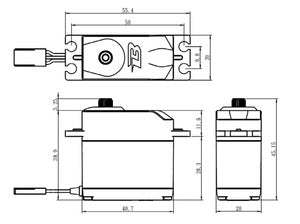Budget Analog Servo, .23 / 167oz-in (12kg-cm) @6v, Standard Size, Metal Gears