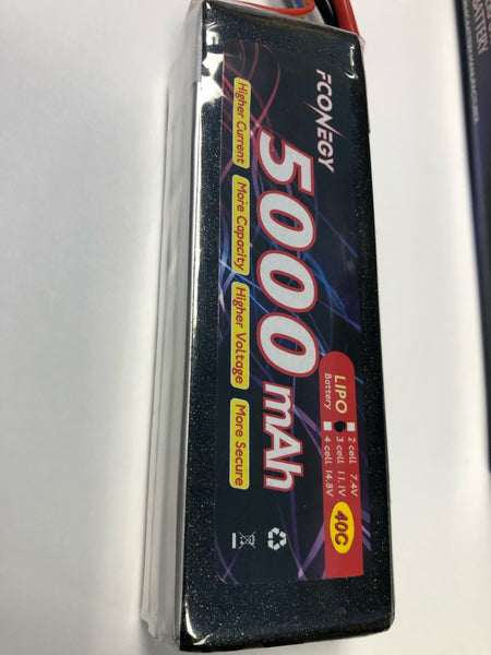 Fconegy 5000 mAh 3 Cell 3S 40C Lipo Battery XT60