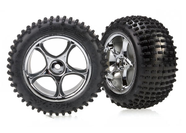 2470R Traxxas Alias 2.2" Rear Pre-Mounted Tires (2) (Bandit) (Chrome