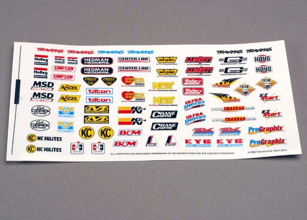 2514 Traxxas Racing Sponsors Decal Sheet