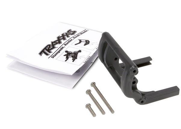 3677 Traxxas Wheelie bar mount (1)/ hardware (black)