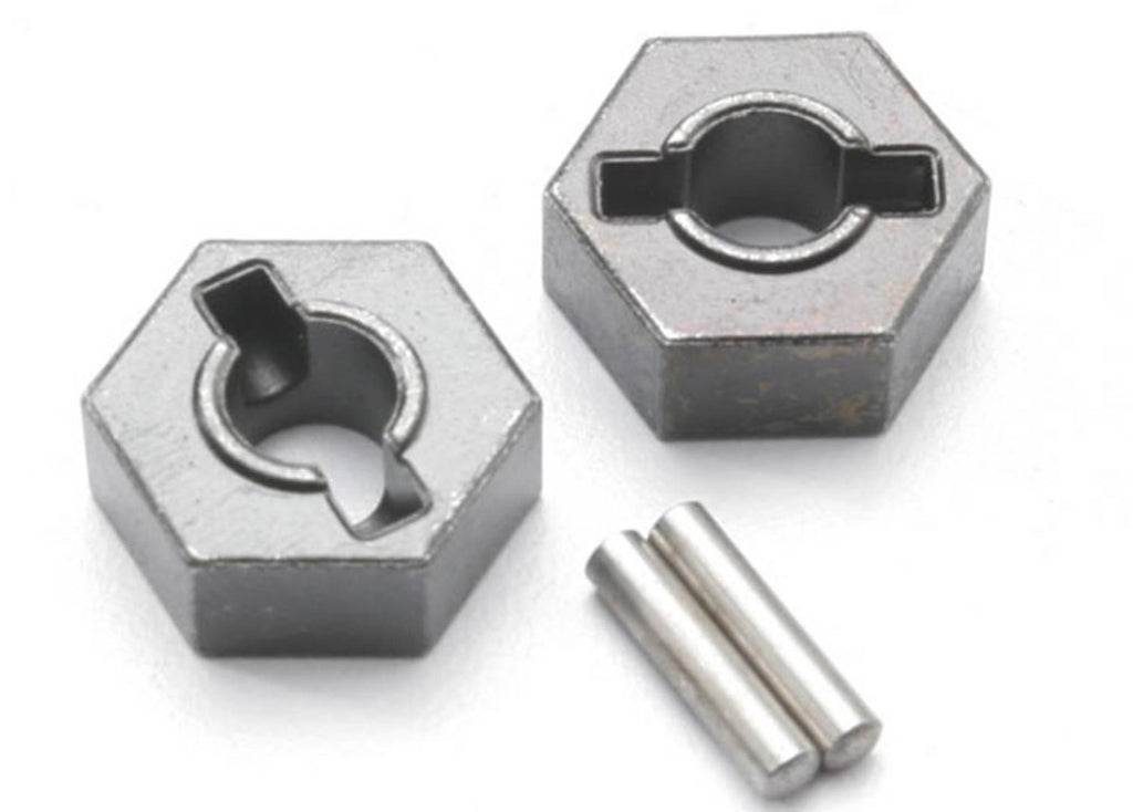 4954R Traxxas Steel 14mm Hex Wheel Hubs w/ 2.5x12mm Axle Pins (2)