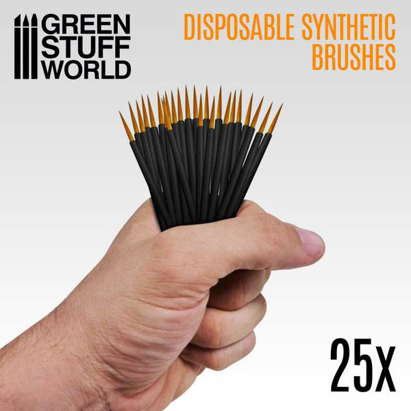 GSW 25x Disposable Synthetic Brushes