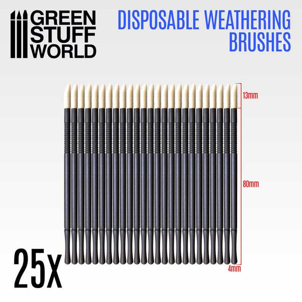 GSW 25x Disposable Weathering Brushes