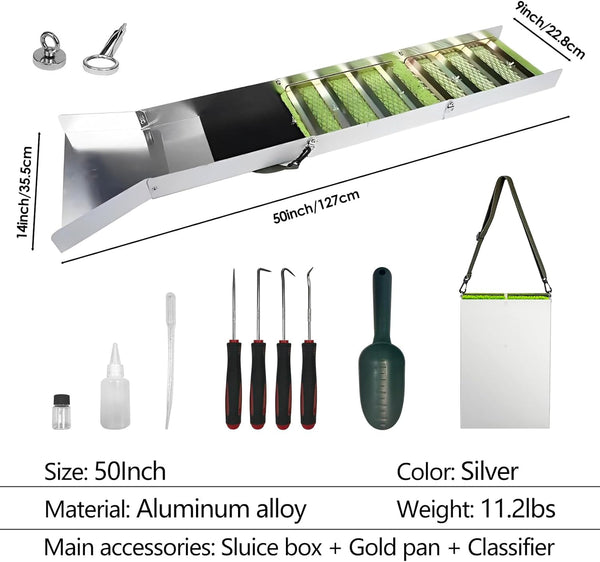 50" Foldable Backpack Gold River Sluice Box Kit