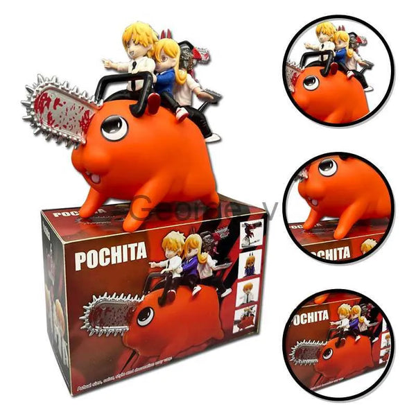 Chainsaw Man/Denji Riding Pochita Anime Figurine
