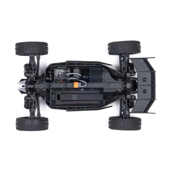 TYPHON GROM MEGA 380 Brushed 4X4 Small Scale Buggy RTR with Battery & Charger, Blue/Silver