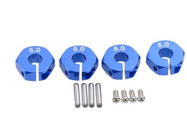 Aluminum 12MM Wheel Hex (7mm Wide)
