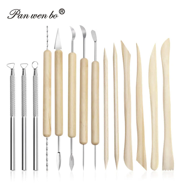 14 Pcs Modeling Sculpting Clay Tool Set With Carrying Case