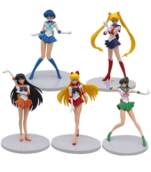 16cm Anime Sailor Moon PVC Figures 5Pc Set