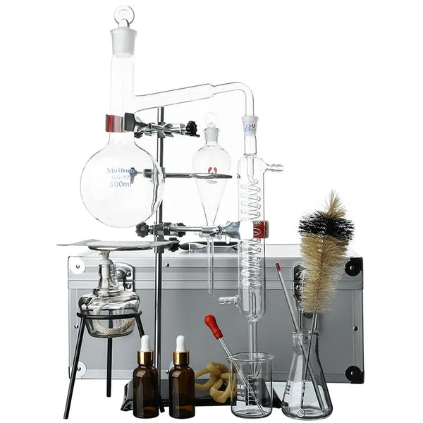 Distillation/Extraction Apparatus Kit With Aluminum Carrying Case