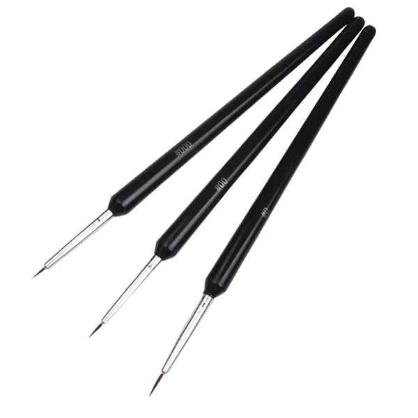 3 Piece Miniature Paintbrush Set #0,00,000