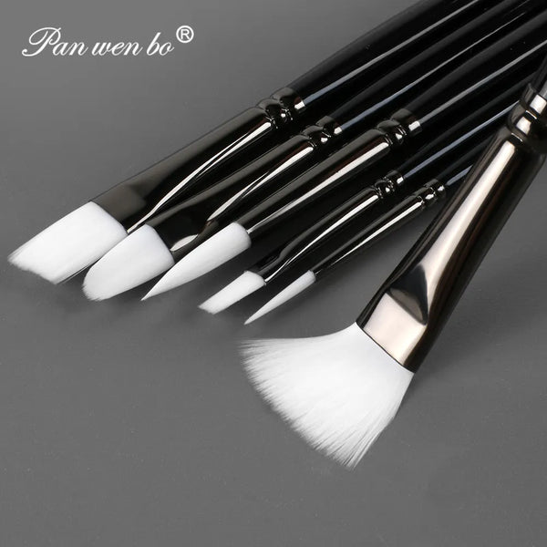 9Pcs Premium Quality Round Flat Angular Artist Acrylic Paint Brush Set