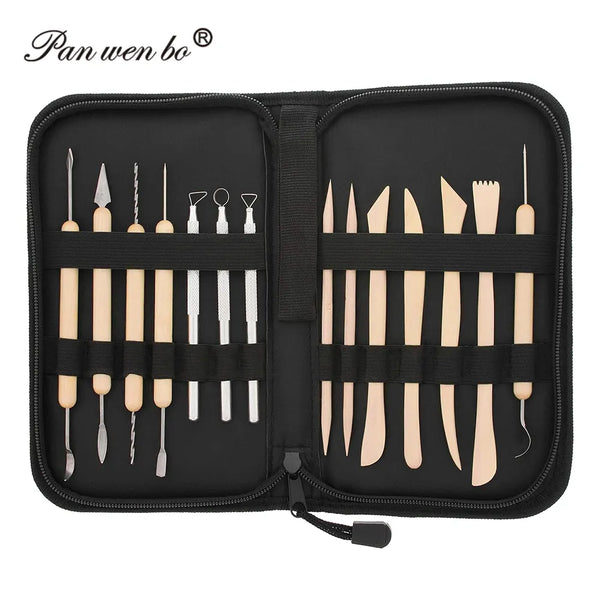 14 Pcs Modeling Sculpting Clay Tool Set With Carrying Case