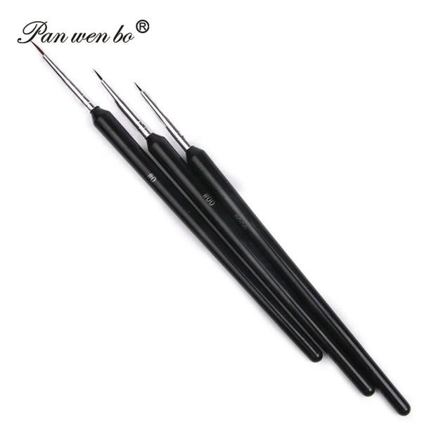 3 Piece Miniature Paintbrush Set #0,00,000