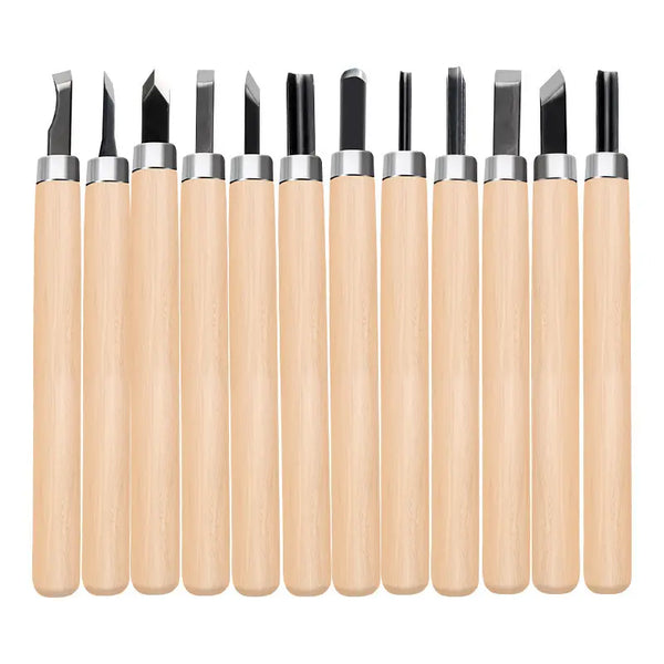 12pcs Chisels Wood Carving Knife Tool Set