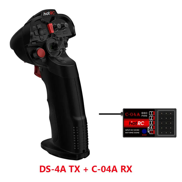 HotRC DS-4A 2.4G Single Hand RC Radio System Transmitter 4CH