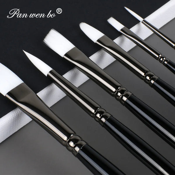 9Pcs Premium Quality Round Flat Angular Artist Acrylic Paint Brush Set