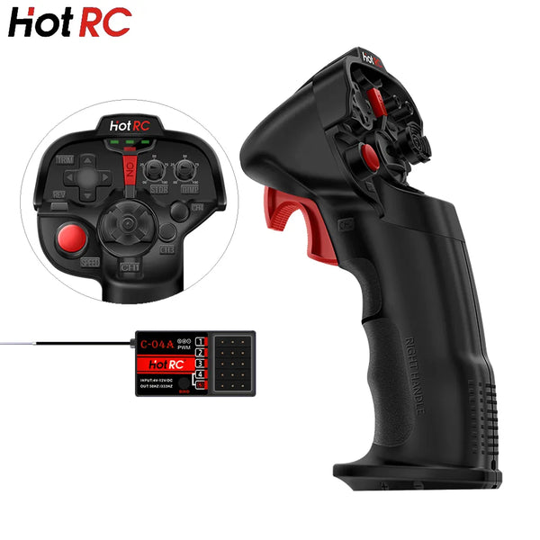 HotRC DS-4A 2.4G Single Hand RC Radio System Transmitter 4CH