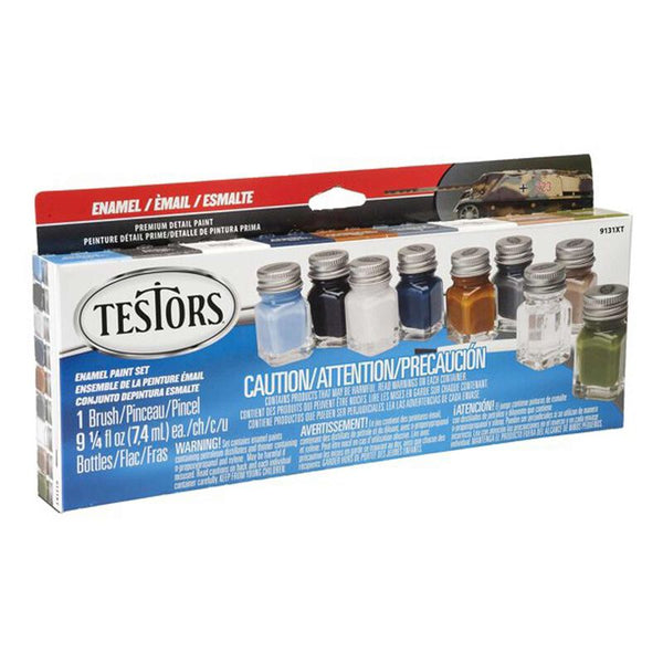 9 Bottle Enamel Paint Set, Camo Flat