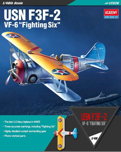 Academy 1/48 USN F3F-2 VF-6 "Fighting Six"