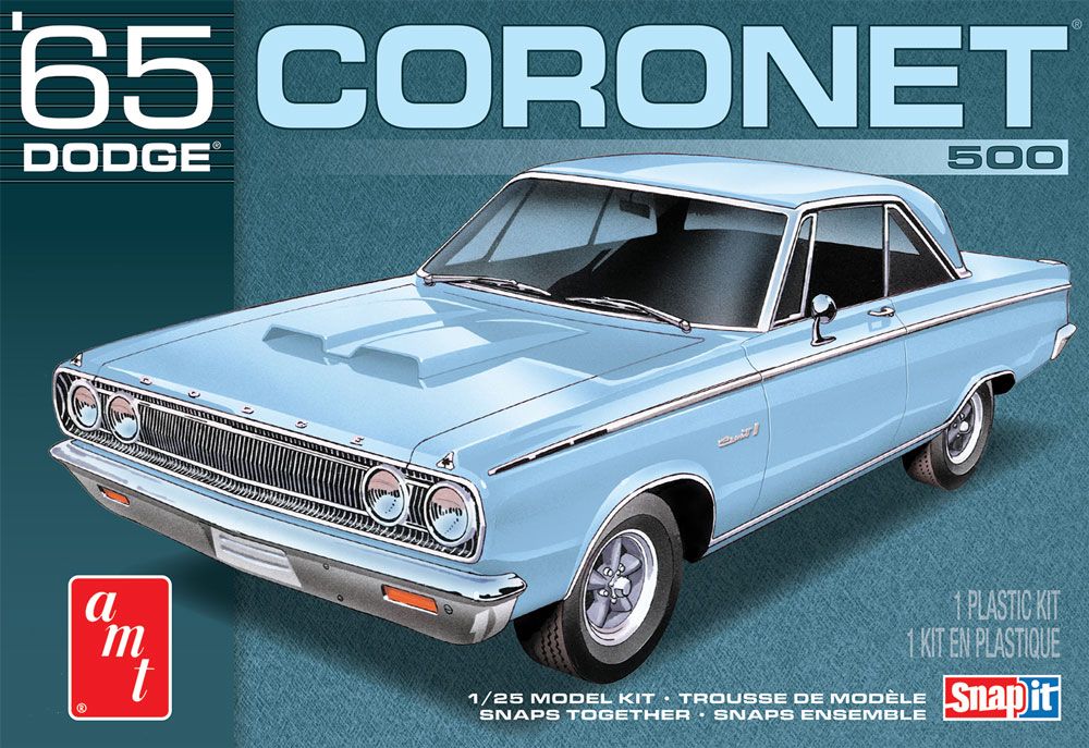 AMT 1965 Dodge Coronet (Snap) 2T 1/25 Model Kit (Level 2)