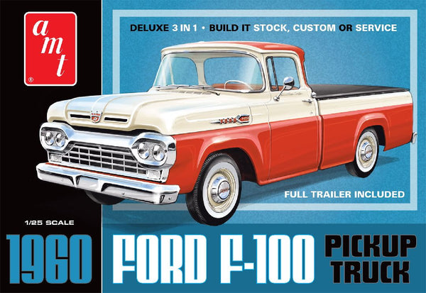 AMT 1/25 1960 Ford F-100 Pickup With Trailer (New Tooling)