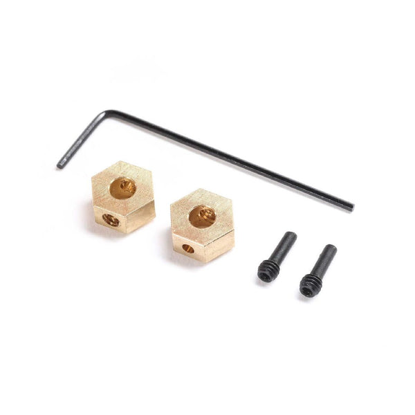 Axial Hex Hub, Brass 1.0g (2): SCX24, AX24