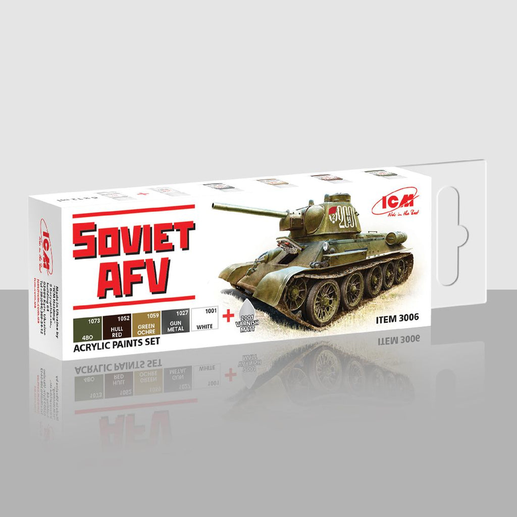 ICM Acrylic Paint Sets for Soviet AFV (6 colours)
