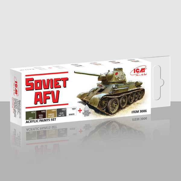 ICM Acrylic Paint Sets for Soviet AFV (6 colours)