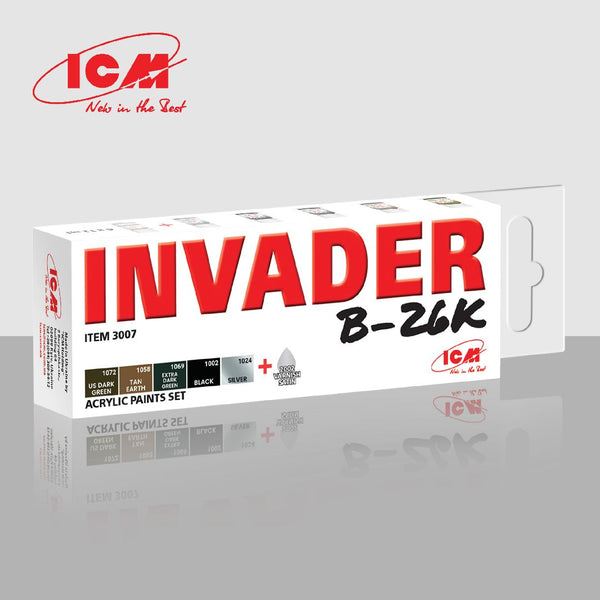 ICM Acrylic Paint Sets for Invader B-26K & Vietnam (6 colours)