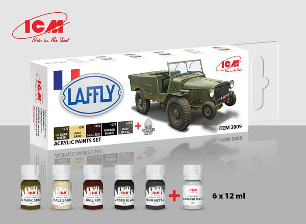 ICM Acrylic Paint Sets for French vehicles (6 colours)
