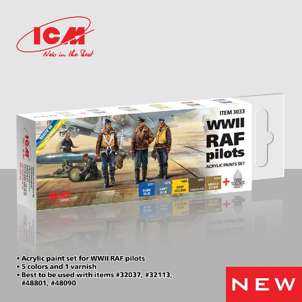 ICM Acrylic Paint Sets for WWII RAF pilots (6 colours)