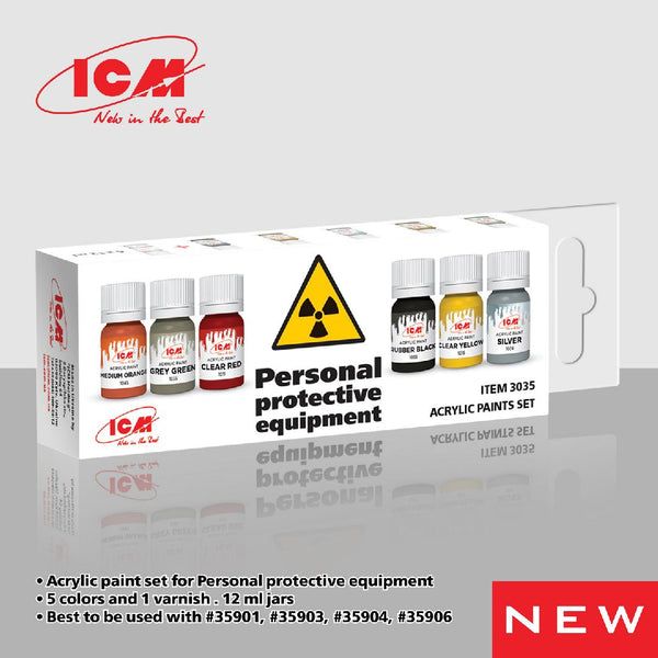 ICM Acrylic Paint Set for Personal Protective Equip (6 colours)