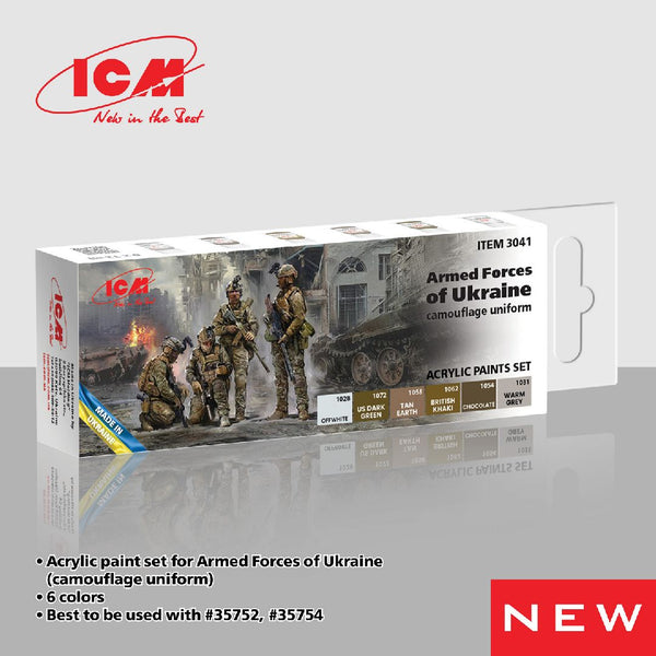 ICM Acrylic Paint Set for Armed Forces Ukraine, Camo(6 colours)