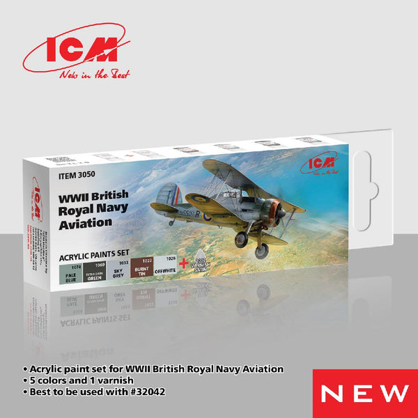 ICM Acrylic Paint Sets for WWII British Naval (6 colours)