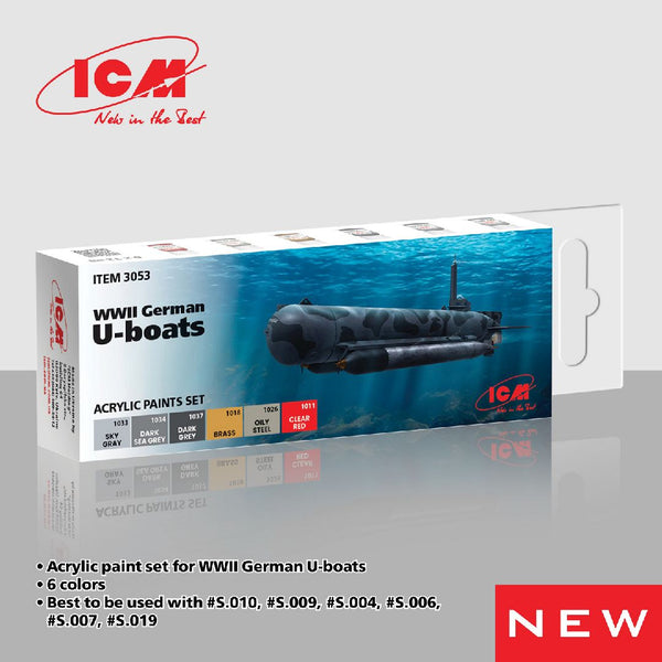 ICM Acrylic Paint Sets for WWII German U-boats (6 colours)
