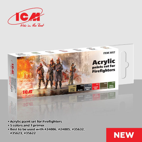 ICM Acrylic Paint Sets for Firefighters (6 colours)