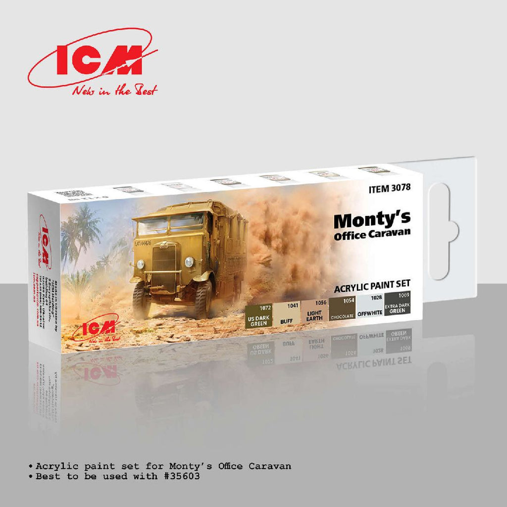 ICM Acrylic Paint Set for Monty's Office Caravan (6 bottles)